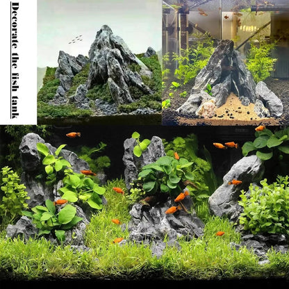 Unocho Aquarium Rocks Seiryu Rock Stone 11LB Fish Tank Decor Rocks for Aquariums Landscaping Model Tank Decoration Aquarium Mini