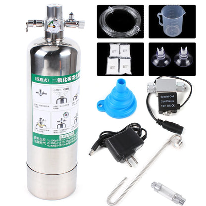 CO2 Generator for Aquarium – Stainless Steel Enhances Plant Growth, Prevents Fish Harm