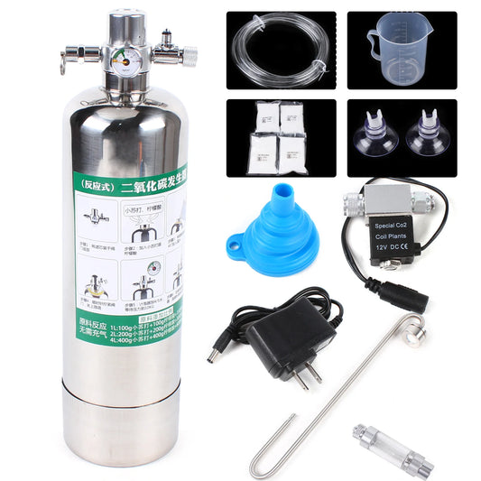 CO2 Generator for Aquarium – Stainless Steel Enhances Plant Growth, Prevents Fish Harm