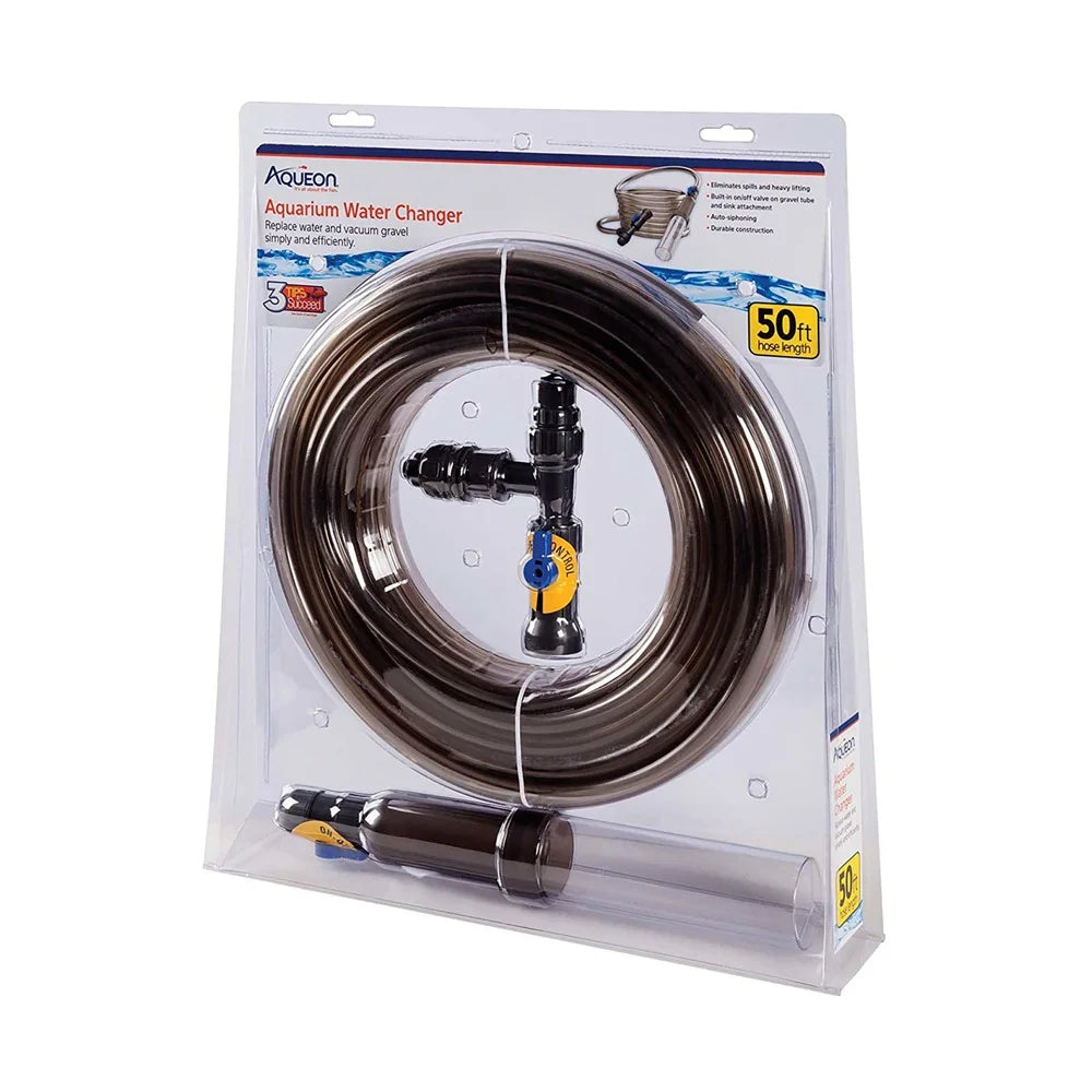 Aquarium Water Changer 50ft Hose Siphon System Easy Water Change Tool Drain Clean Fill Compatible Faucet Accessories