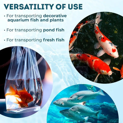 APQ Clear Plastic Fish Bags Polyethylene