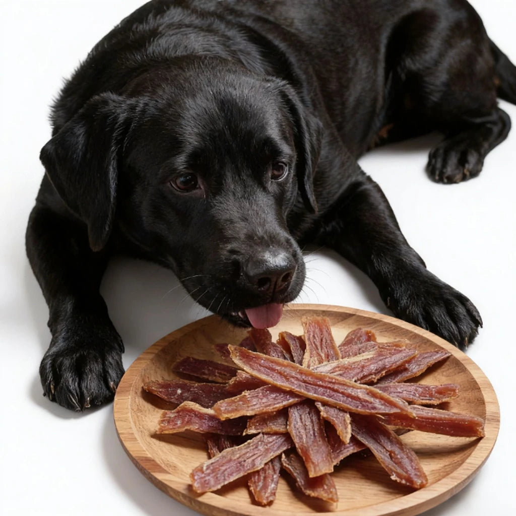 Duck Jerky Pet Snacks - Natural High Protein Meat Dried Strips - Best Chews for Training Small & Large Dogs