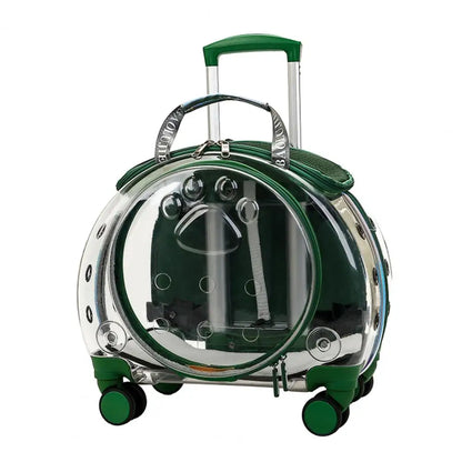Pet Trolley Case Clear Ventilation Portable Cats Dogs Backpack for Travel