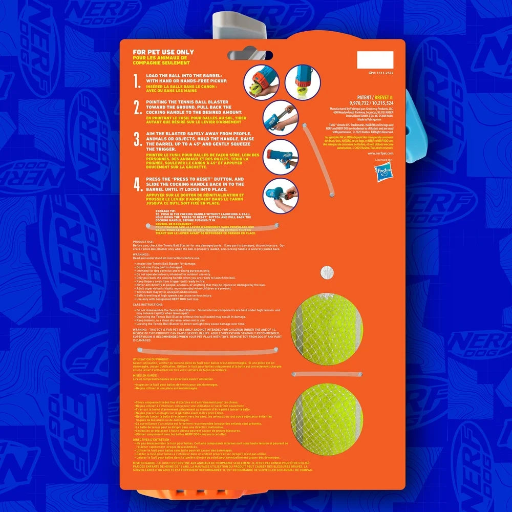 Compact Tennis Ball Launcher Dogs Chewable Waterproof Easy Storage