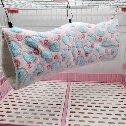 Pet channel hamster mouse sugar glider mink guinea pig guinea pig ultra-soft plush tunnel nest