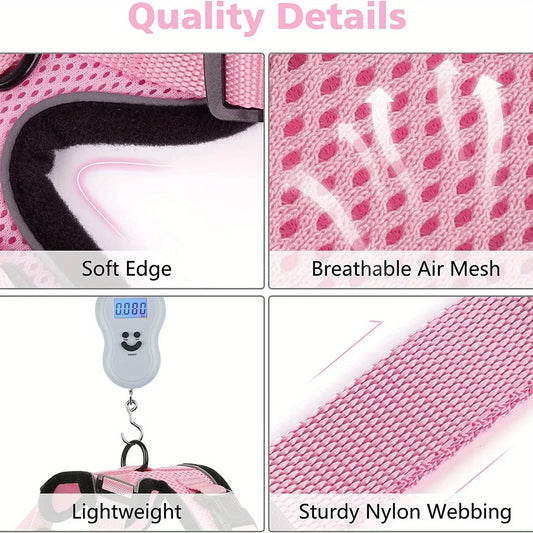 Adjustable Leash Non-Slip Cat Leash Vest Pet Chest Carrier