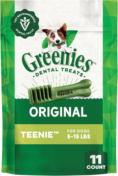 Veterinarian-Recommended Natural Dental Dog Treats Teenie Size, Original Flavor