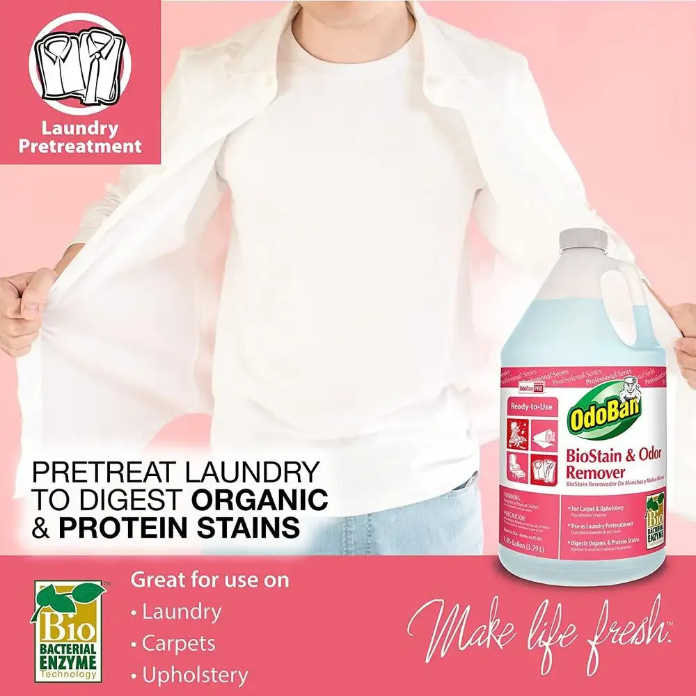 Stain & Odor Remover Carpet & Fabric Cleaner Protein Stain Digestor Non-Toxic Laundry