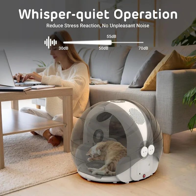 Automatic Hair Dryer Box For Cats And Small Dogs, Foldable And Large Capacity