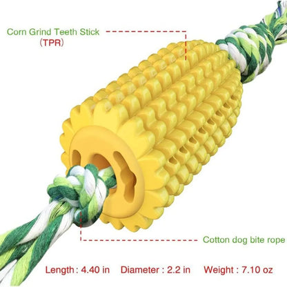 Toys Aggressive Chewers, Tough Durable Squeaky Interactive Dog Toys, Puppy Teeth Chew Corn Stick Toy For Small Large Breed