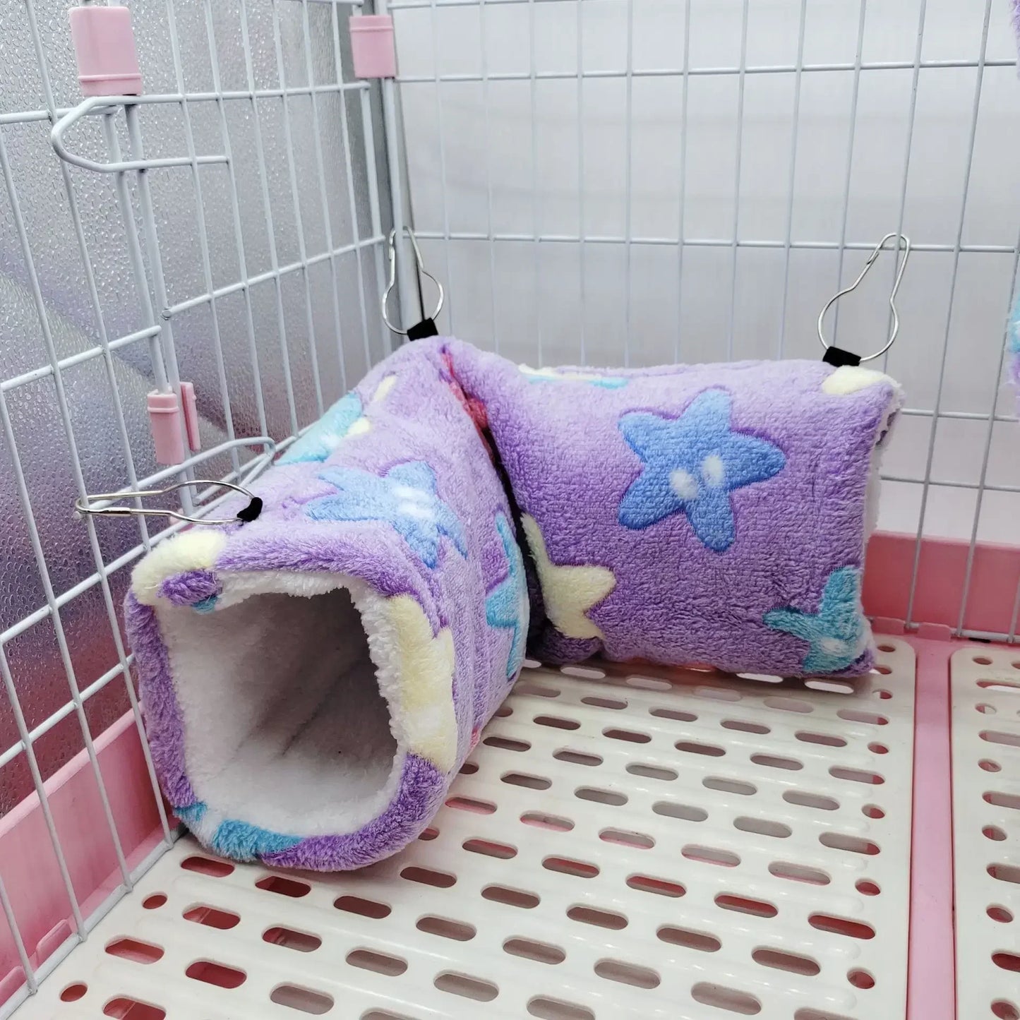 Pet channel hamster mouse sugar glider mink guinea pig guinea pig ultra-soft plush tunnel nest
