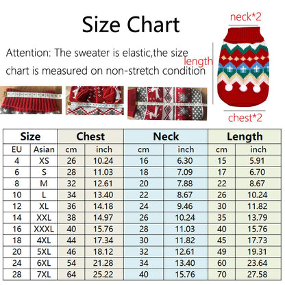 Pet Dog Sweater Winter for Small Medium Dogs Knitted Puppy Cat Chihuahua French Bulldogs Yorkie