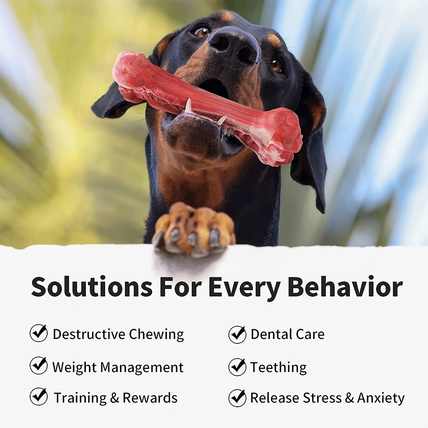 Durable chew toys for powerful chewing dogs natural rubber toys for cleaning canine teeth
