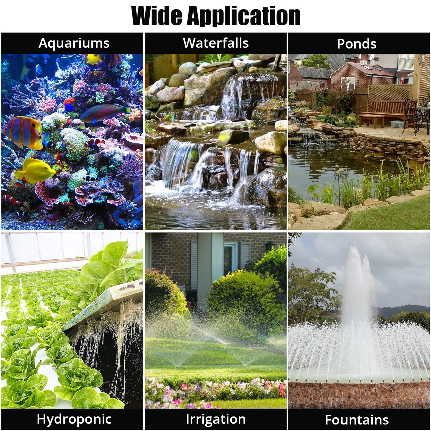 Submersible Water Pump  Hydroponic, Aquarium