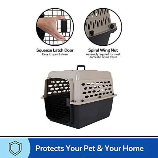 Dog Kennel Plastic Portable Travel Crate Airline Friendly Pet Carrier