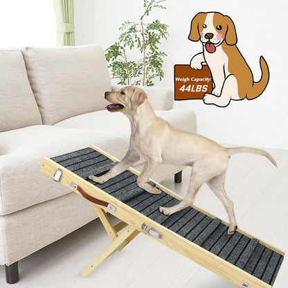 Dog Ramp - Folding, Wooden Non-Slip for injured, elderly