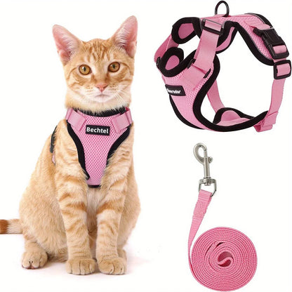 Adjustable Leash Non-Slip Cat Leash Vest Pet Chest Carrier