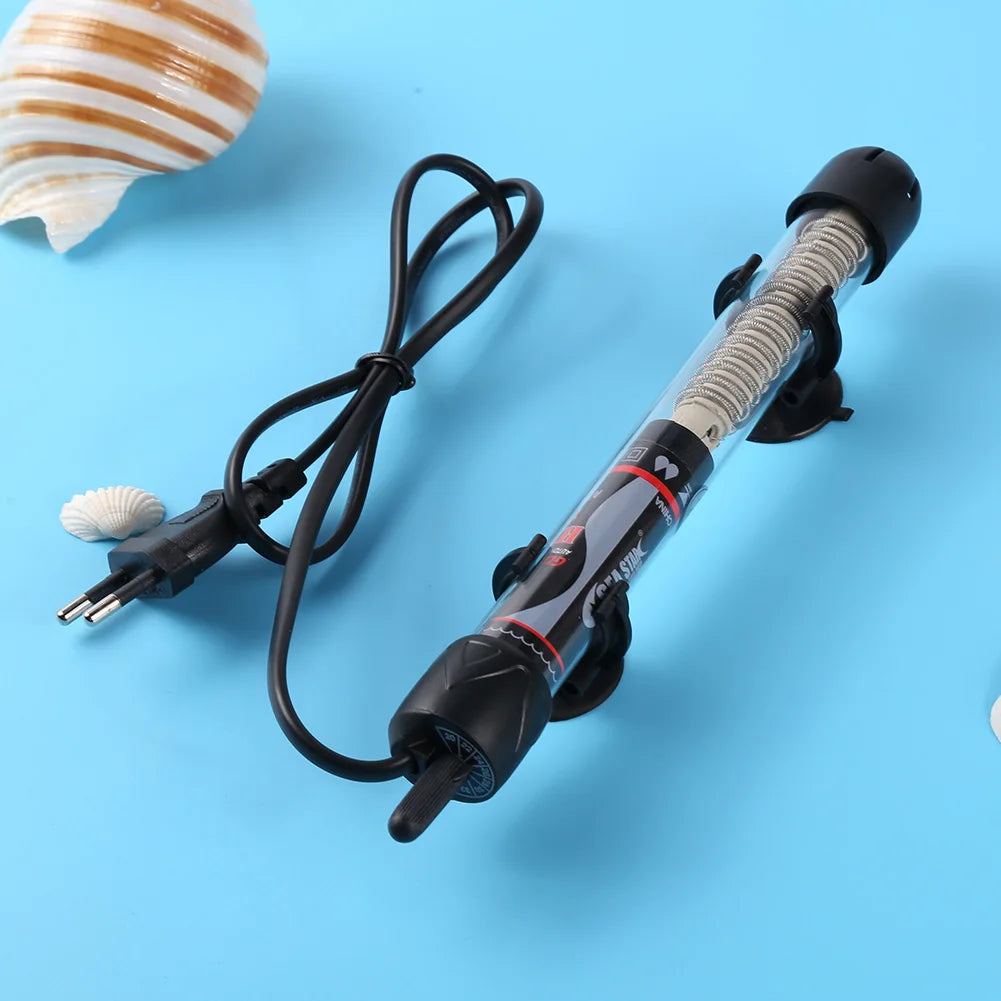 Adjustable Plug Tank Water Heating Rod Aquarium Waterproof Temperature Control Heater Fish Rod for Household Bedroom Ornaments