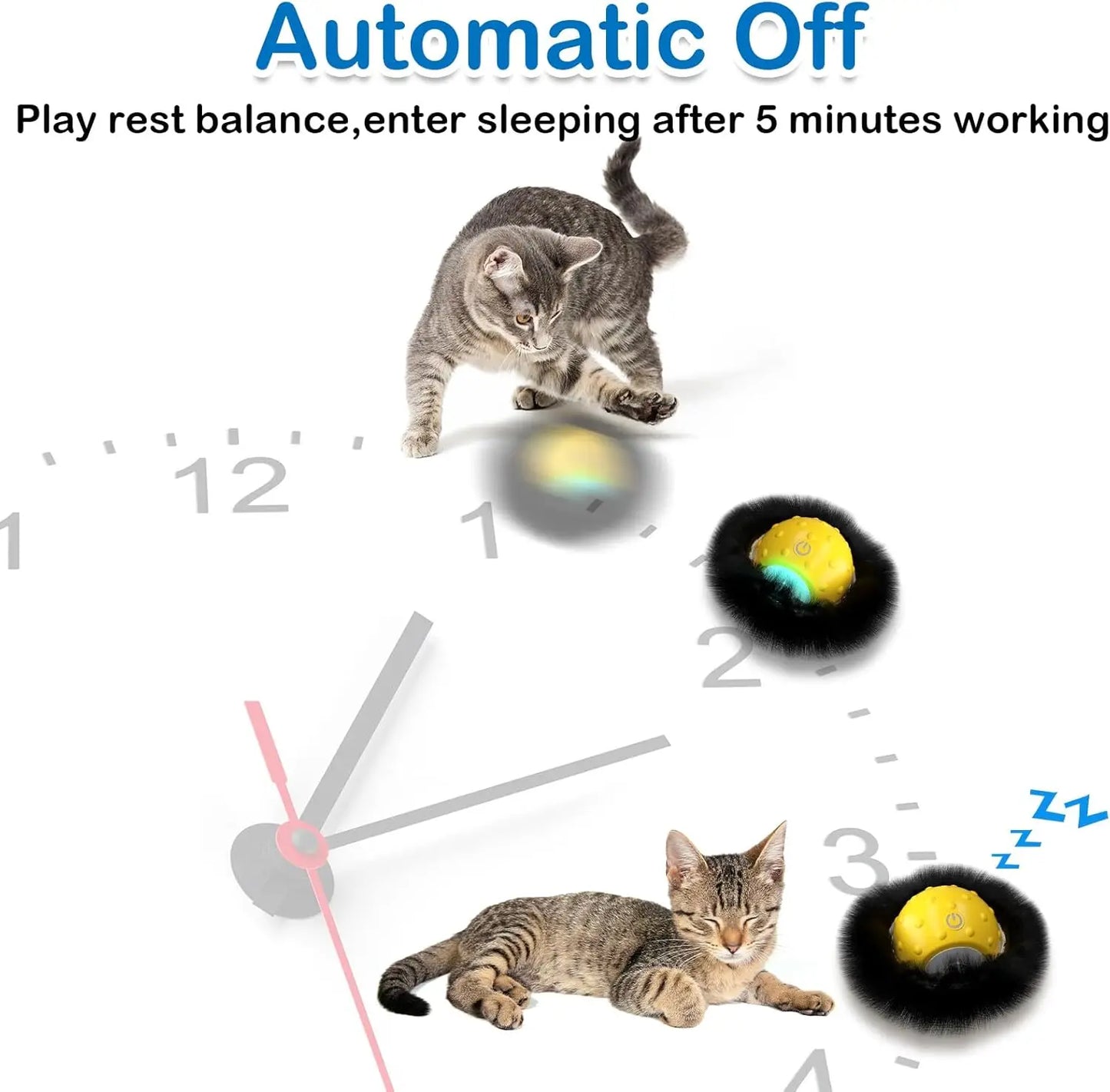 Interactive Cat Toys for Indoor in Play Mat, Motion Activated Moving Toy Hide and Seek Chase