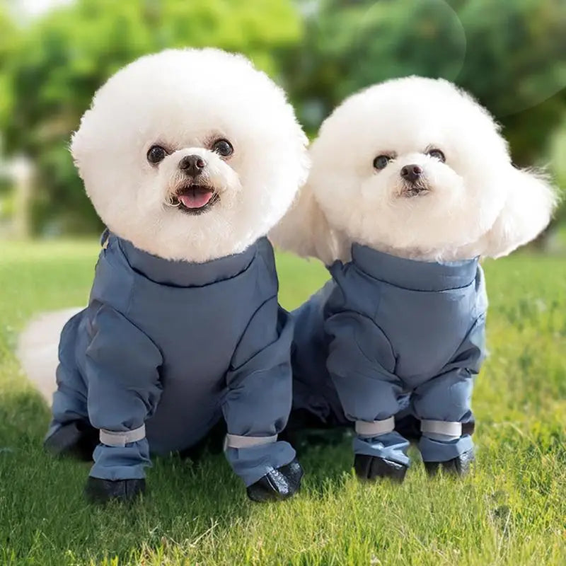 Waterproof Dog Boots With Suspenders Adjustable Anti-Fall Dog Pet Boots Dirty-Proof Pet Shoes For French Bulldog Poodle