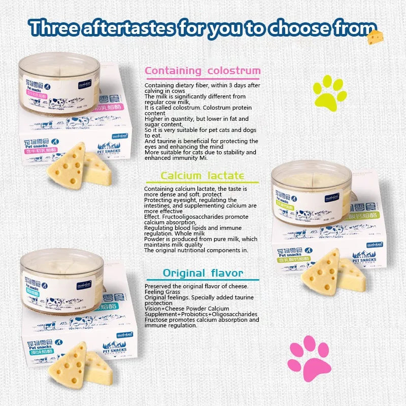 Pet Freeze-dried Food High Calcium Cheese Rich in Nutrients Cat Dog Snacks Aid Digestion Supplements