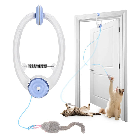Cat Toys Electric Door Hanging Interactive USB Rechargeable Self Play Toy