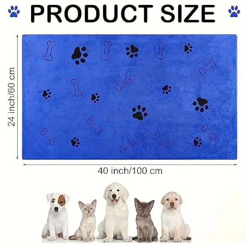 Soft Microfiber Quick Dry, Absorbent Pet Bath & Grooming  Drying Towels