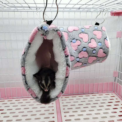 Pet channel hamster mouse sugar glider mink guinea pig guinea pig ultra-soft plush tunnel nest