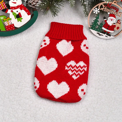 Pet Dog Sweater Winter for Small Medium Dogs Knitted Puppy Cat Chihuahua French Bulldogs Yorkie