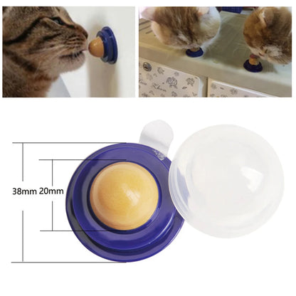 Energy Ball Licking Solid Nutrition Cat Treats Long Strong Transparent Cover Portable