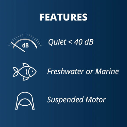 Whisper Air Pump Aquariums Powerful Airflow Vibration Elimination Oxygen Water Movement