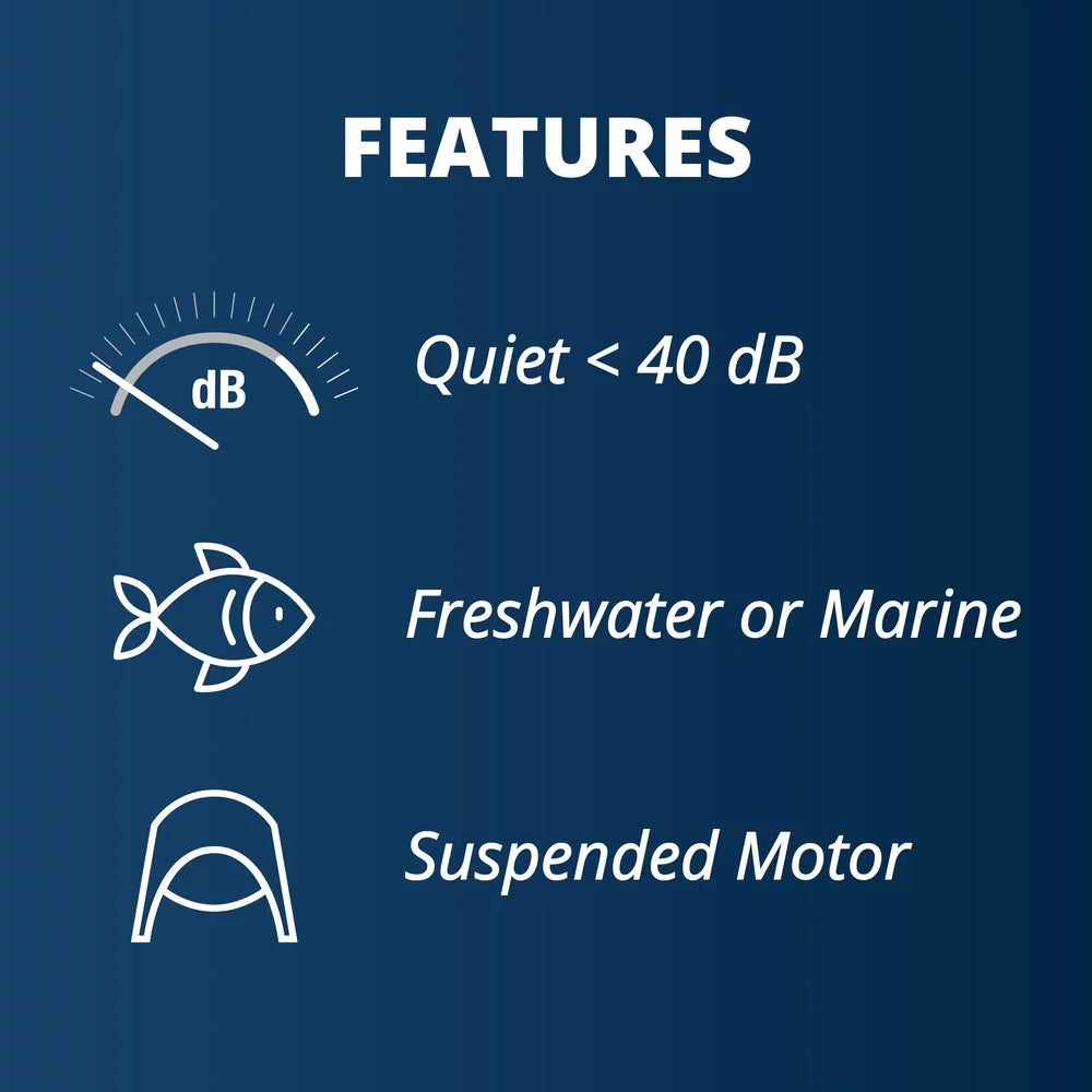 Whisper Air Pump Aquariums Powerful Airflow Vibration Elimination Oxygen Water Movement