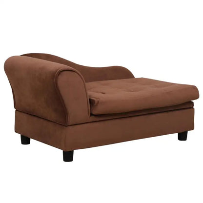 Luxury Dog Bed for Small Breeds with Hidden Storage,