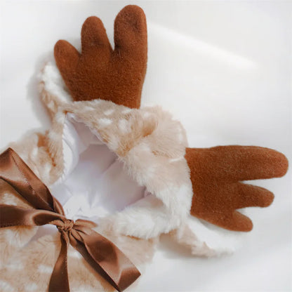Halloween Costume Elk Cloak Dog Costumes for Small Dogs Cute Christmas Cat Clothes