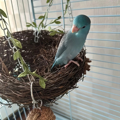 Natural rattan bird cradle