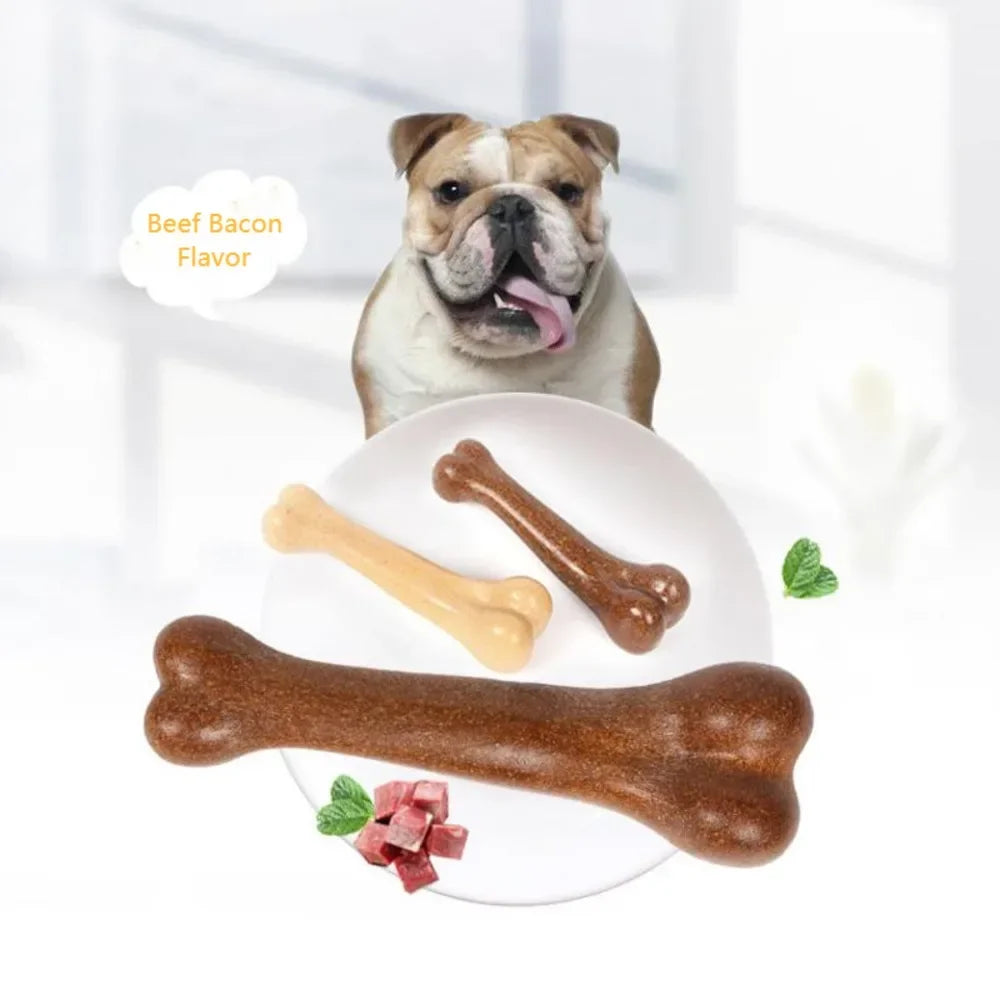 Dog Bone Chews Toys Nearly Indestructible Natural Non-Toxic Anti-bite Puppy Toys