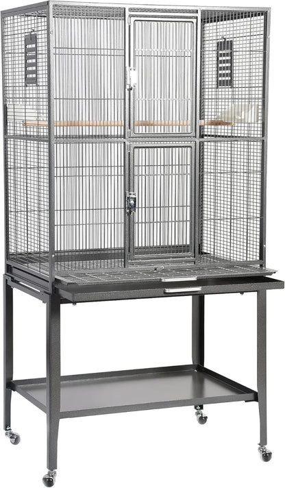 Large Spacious Durable Metal Cage - for Sugar Gliders, Chinchillas, Squirrels, Ferrets & Other Small Pets