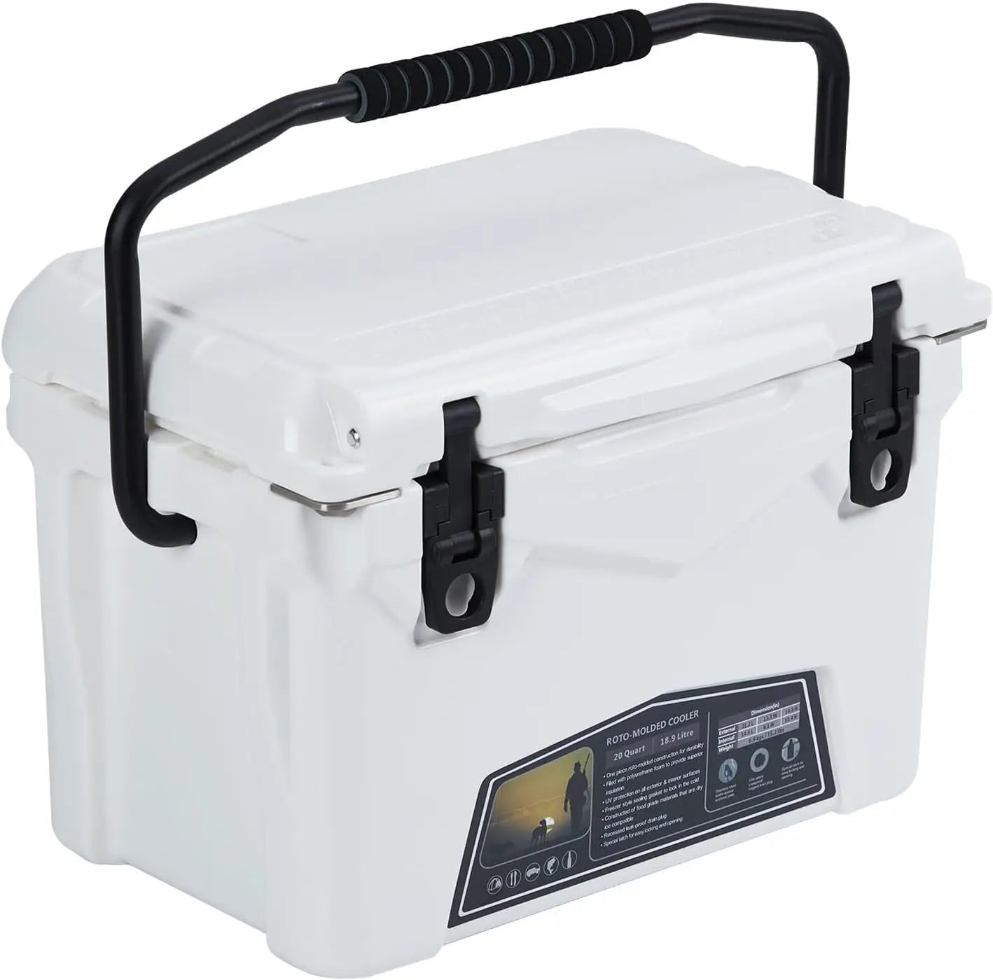 Portable Ice Cooler, Heavy Duty Portable Cup Holder, Fish Ruler, Bottle Openers