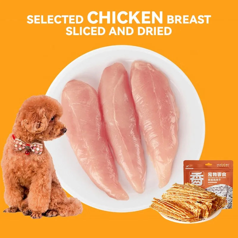 Dog Snacks Chicken Breast Pure Beef Jerky Nutritious Delicious Adult Dog Puppy Training Rewards Pet Snacks Foods