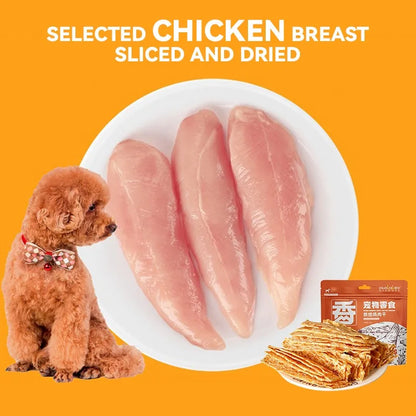 Dog Snacks Chicken Breast Pure Beef Jerky Nutritious Delicious Adult Dog Puppy Training Rewards Pet Snacks Foods