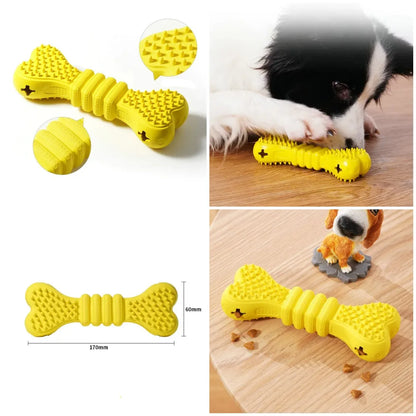 Interactive Dog Toy with Treat Dispenser - Chew & Feed Fun Bone for Pets