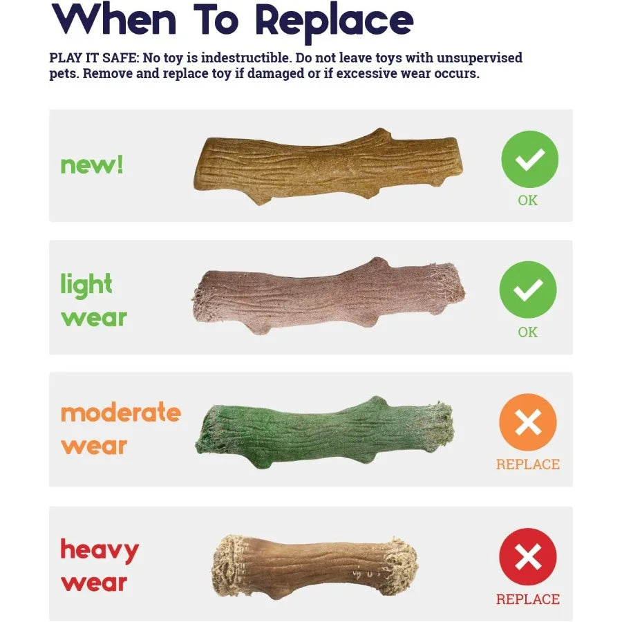 Dogwood Durable Dog Chew Toy Large Long Lasting Made with Real Wood Ideal for Heavy Chewers