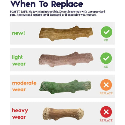 Dogwood Durable Dog Chew Toy Large Long Lasting Made with Real Wood Ideal for Heavy Chewers