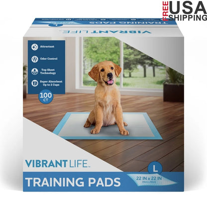 Large Puppy Training Pads Super Absorbent Odor Control Disposable with Attractant Top Sheet