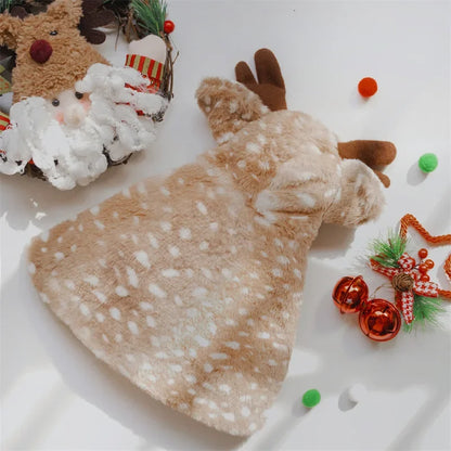 Halloween Costume Elk Cloak Dog Costumes for Small Dogs Cute Christmas Cat Clothes