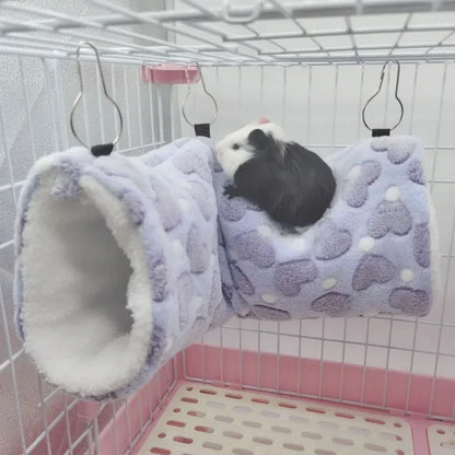 Pet channel hamster mouse sugar glider mink guinea pig guinea pig ultra-soft plush tunnel nest