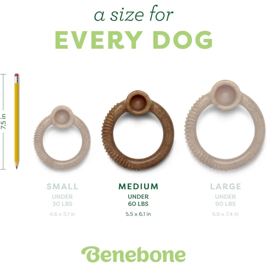Durable Ring Designed for Aggressive Chewers with Real Bacon Flavor