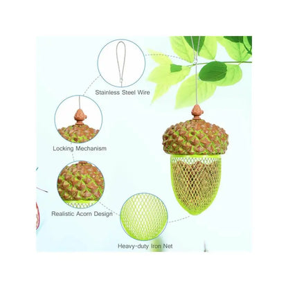 Outdoor Hanging Bird Feeder Food Dispenser for Garden & Yard