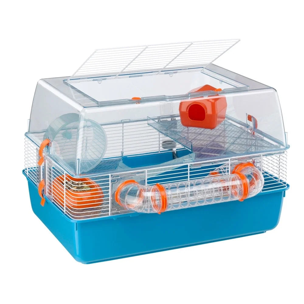 Interactive Multi-Tier Hamster Cage with Clear Living Area Accessories Easy Access Cleaning and Maintenance Ideal Small Pets