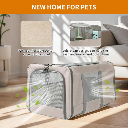 Cat transport bag with wheels & safety belts for travel